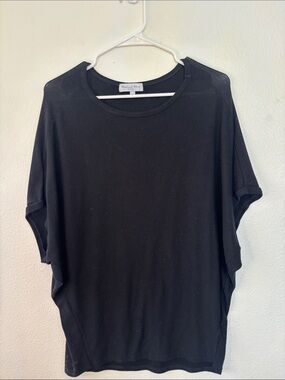 Michael Stars Black Boxy Short-Sleeve Crew Tee
